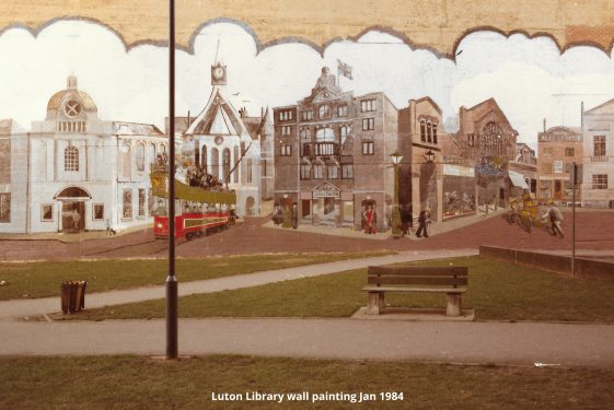 Mural from Luton Library wall, 1984
